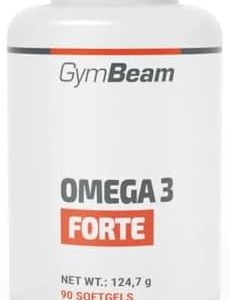 GymBeam Omega 3 Kapseln Forte – Hochdosiert mit 330mg EPA & 220mg DHA – Unterstützt Herz, Gehirn & Sehkraft – 90 Kapseln