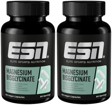 ESN Magnesium Kapseln, 120 Stück, 300 mg pro Portion - Hohe Bioverfügbarkeit für Energie und Wohlbefinden - Made in Germ