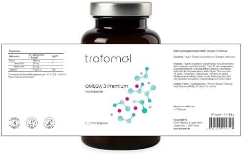 Hochdosierte Omega-3 Kapseln von – 2000 mg Fischöl, 800 mg EPA, 400 mg DHA – Nachhaltig & Laborgeprüft für Ihre Gesundh