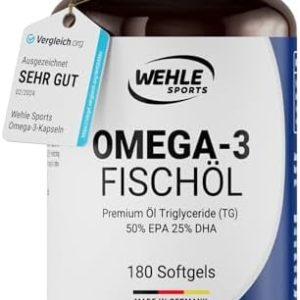 Omega 3 Kapseln hochdosiert - 2000mg Fischöl für Herz und Gelenke - Nachhaltig gereinigt