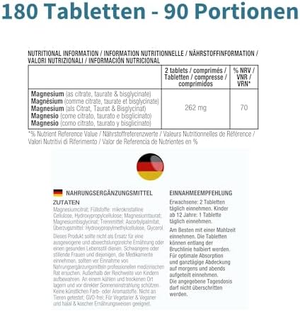 Igennus Dreifach-Magnesium-Komplex – Hoch bioverfügbares Glycinat, Taurat & Citrat für optimale Unterstützung, 60 vegane