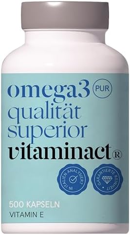 Omega 3 Kapseln von - Hochdosiert mit 2000 mg reinem Fischöl, 600 mg EPA/DHA, ideal für Gesundheit und Wohlbefinden.