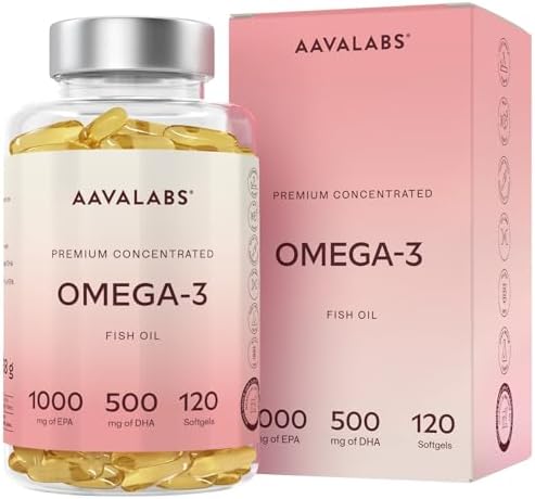 Omega 3 Kapseln Hochdosiert 2000mg – 2 Premium Fischöl Kapseln für optimale Gesundheit – 120 Stück für 60 Tage