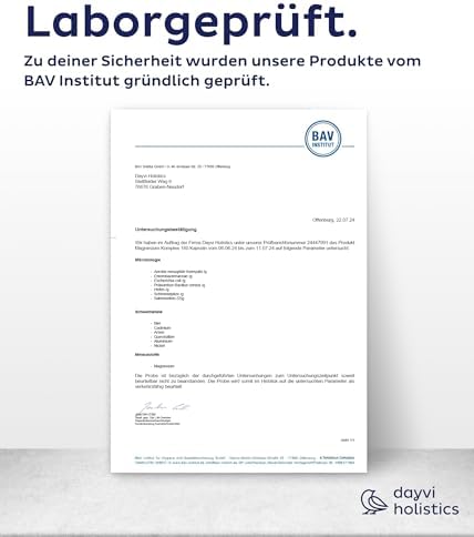 Magnesium Komplex hochdosiert 400mg - 180 Kapseln für mehr Energie im Alltag