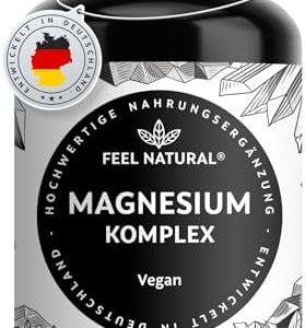 Magnesium Komplex 180 Kapseln – Hochdosiertes 400mg Magnesium für optimale Energie und Entspannung im Alltag