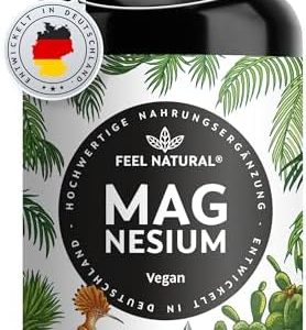 Hochdosierte Magnesium Kapseln von - 664mg pro Kapsel, vegan & laborgeprüft - Idealer Jahresvorrat für Ihre Gesundheit!