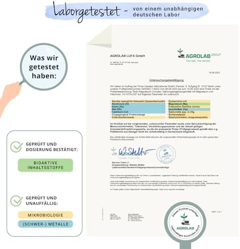 Vegavero Magnesium Komplex 375 mg | 4 bioaktive Formen für optimale Vitalität | Vegan & Zusatzfrei | 180 Kapseln