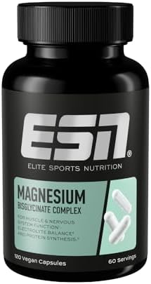 ESN Magnesium Kapseln, 120 Stück, 300 mg pro Portion - Hohe Bioverfügbarkeit für Energie und Wohlbefinden - Made in Germ