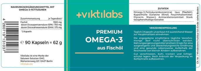 Premium Omega-3 Fischöl Kapseln – Hochkonzentriert für beste Gesundheit – Frisch aus Norwegen & ohne fischigen Geschmack