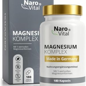 Magnesium Komplex 1500 mg - Hochdosierte Kapseln für Muskelaufbau & Sport - 5 starke Verbindungen