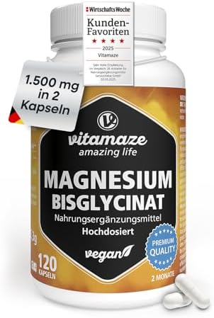 Magnesium Komplex – 350 mg hochwertiges Magnesium für 24h Depot-Effekt, 180 vegane Tabletten, ohne Zusatzstoffe, Made in