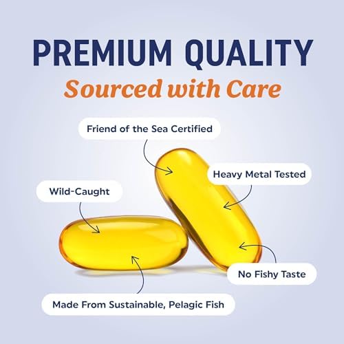 Dreifach Starkes Omega-3 Fischöl 3600 mg – Essenzielle Fettsäuren für Herz und Gehirn, 120 Ct Premium Qualität