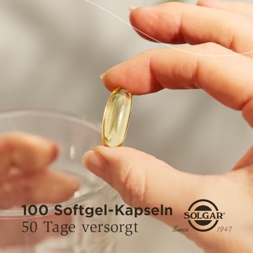 SOLGAR® Omega-3 Fischöl hochdosiert | 1764 mg EPA & DHA für Herzgesundheit | 50 Softgel-Kapseln für tägliche Energie