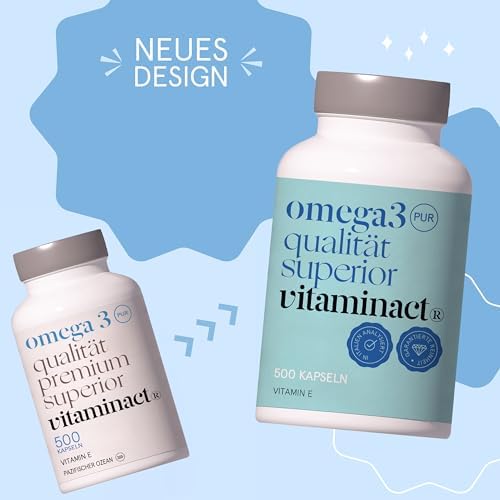 Omega 3 Kapseln von - Hochdosiert mit 2000 mg reinem Fischöl, 600 mg EPA/DHA, ideal für Gesundheit und Wohlbefinden.