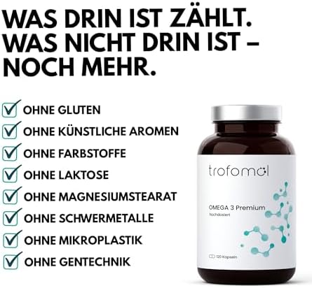 Hochdosierte Omega-3 Kapseln von – 2000 mg Fischöl, 800 mg EPA, 400 mg DHA – Nachhaltig & Laborgeprüft für Ihre Gesundh