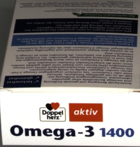 Doppelherz Omega-3 1400 mg Kapseln - Hochdosiertes Konzentrat mit Vitamin E für Herzgesundheit - 90 Stück
