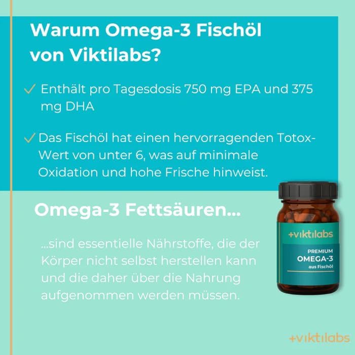 Premium Omega-3 Fischöl Kapseln – Hochkonzentriert für beste Gesundheit – Frisch aus Norwegen & ohne fischigen Geschmack