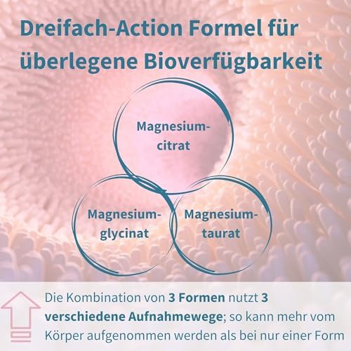 Igennus Dreifach-Magnesium-Komplex – Hoch bioverfügbares Glycinat, Taurat & Citrat für optimale Unterstützung, 60 vegane
