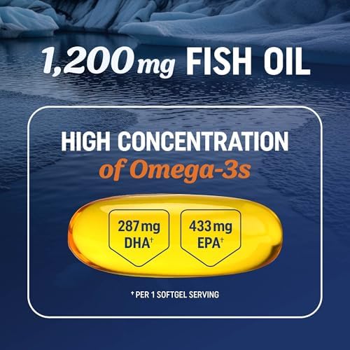Dreifach Starkes Omega-3 Fischöl 3600 mg – Essenzielle Fettsäuren für Herz und Gehirn, 120 Ct Premium Qualität