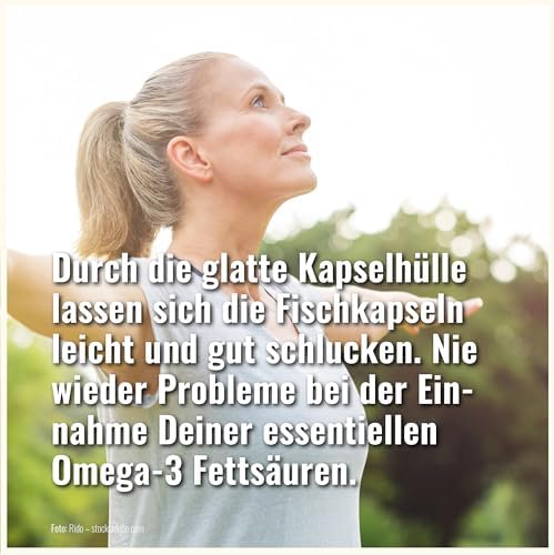 Hochdosierte Omega 3 Kapseln von Omega – 400 Fischöl Kapseln für Herz & Gehirn – 1000mg pro Kapsel, nachhaltiger Fischfa
