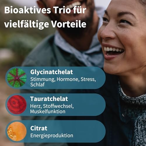 Igennus Dreifach-Magnesium-Komplex – Hoch bioverfügbares Glycinat, Taurat & Citrat für optimale Unterstützung, 60 vegane