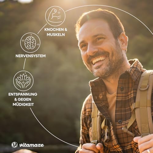 Magnesium Komplex – 350 mg hochwertiges Magnesium für 24h Depot-Effekt, 180 vegane Tabletten, ohne Zusatzstoffe, Made in