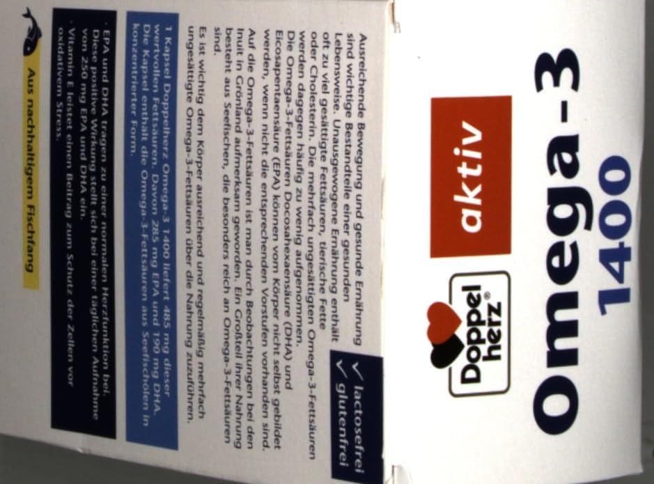 Doppelherz Omega-3 1400 mg Kapseln - Hochdosiertes Konzentrat mit Vitamin E für Herzgesundheit - 90 Stück